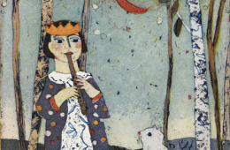 Kleine Flötenspielerin