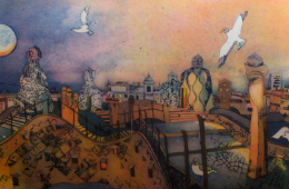 Barcelona, Aufgehender Mond